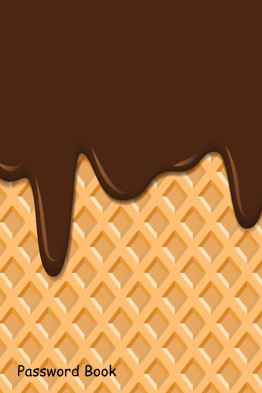 Password Book: Include Alphabetical Index With waffle texture melted chocolate