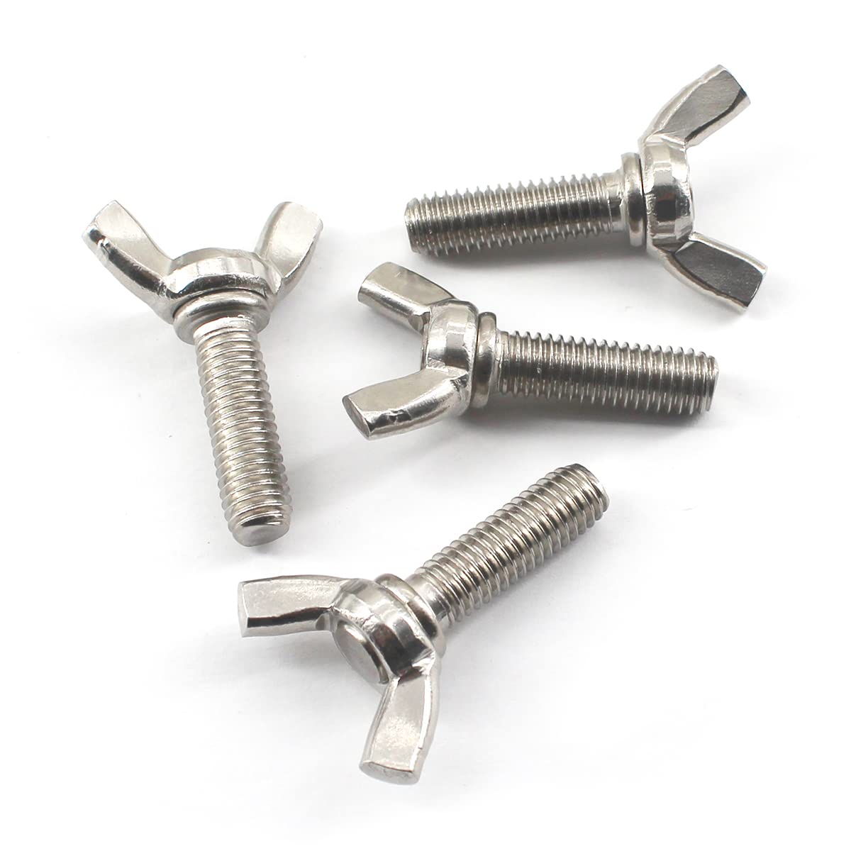 304 Stainless Steel M8 Wing Butterfly Nuts and Bolts Set, M8x12 Bolts and Wing Nuts Set Butterfly Screws and Nuts Pack of 10