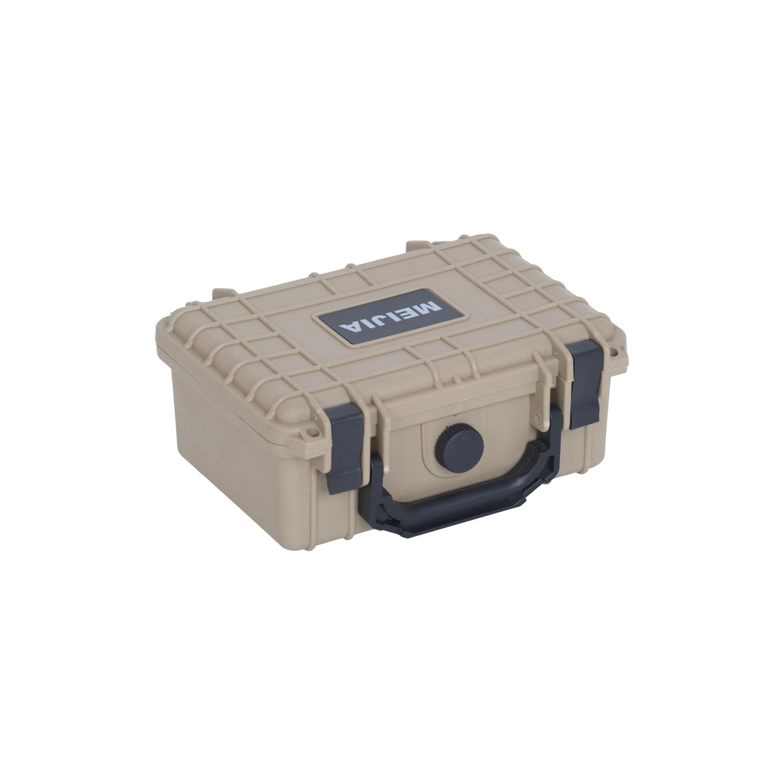 MEIJIA Waterproof Protective Hard Case,Camera Case with Customizable Foam, Fit use of Camera,Drones,Lens,8.12x6.56x3.56inches (Desert Tan)