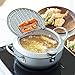 Non-stick coating Frying pan with thermometer Tempura Fryer Pot, Mini Deep Fry Pan with Drainer Mini Deep frying pan with oil frying pan 10 IN