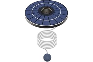 Lewisia Solar Floating Pond Aerator 2.5W Solar Powered Air Pump with Air Hose and Bubble Stones Pond Aerator Bubble Oxygenator