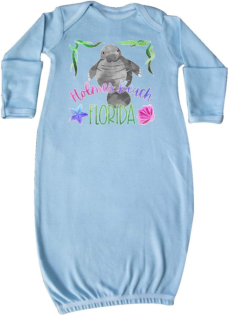 inktastic Holmes Beach Florida Cute Swimming Manatee Newborn Layette