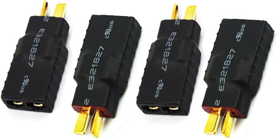 FLY RC Deans T Plug Male to Traxxas Female Connector Adapter No wires RC Battery Connectors for Traxxas Car RC FPV Drone Car Lipo NiMH Battery Charger ESC (4PCS) - Image 3