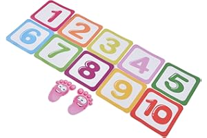 Phefop Hopscotch Floor Stickers for Kids PVC Game Floor Stickers Waterproof Educational Number Game for Classroom Nursery Day