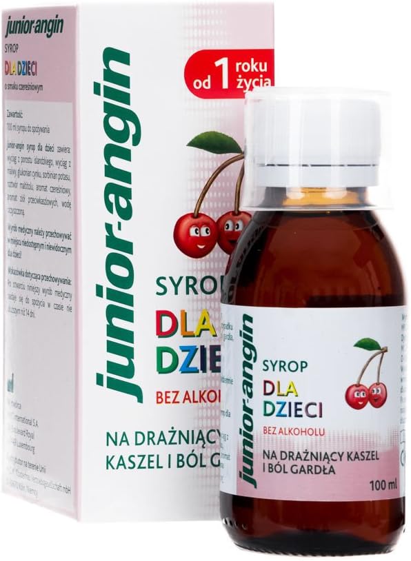 Junior-Angin Syrup with Icelandic Lichen Extract - 100 ml/3.38 fl oz