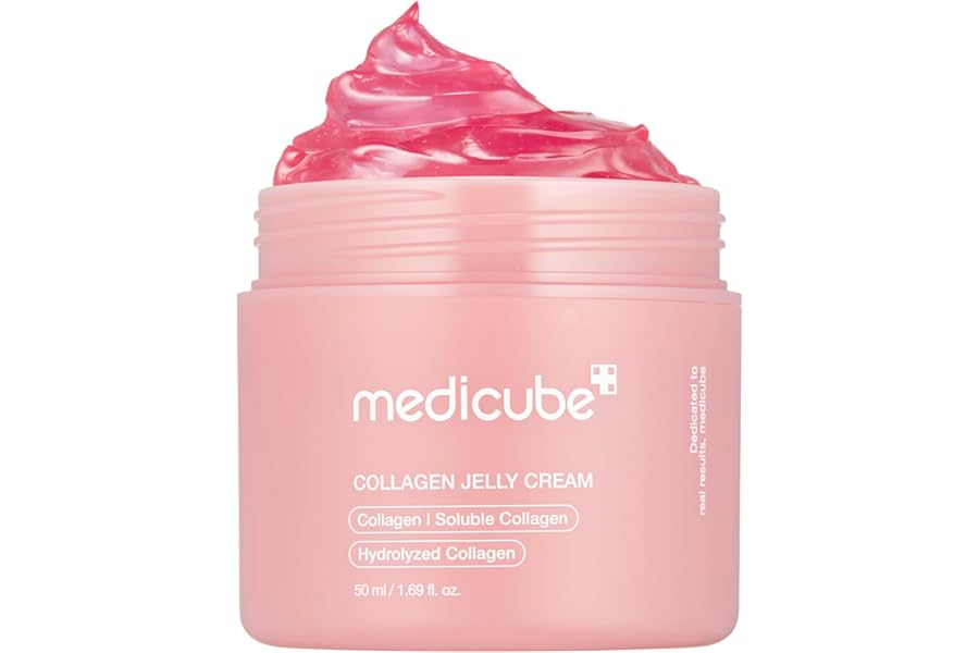 medicube Collagen Jelly Cream- Niacinamide & Freeze-Dried Hydrolyzed Collagen - Boosts skin's barrier hydration and gives 24h Glow & Lifted Look - Korean skincare (1.69 Fl Oz (Pack of 1))