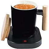 Mug Warmer with Mug Set - HOWAY Coffee Cup Warmer for Desk Auto Shut Off Keeps Tea Warm and Hot, 2 Temperature Settings
