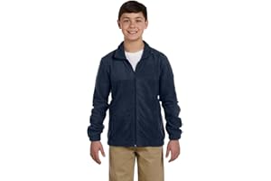 Harriton Youth Full-Zipper Polyester Fleece Pullover