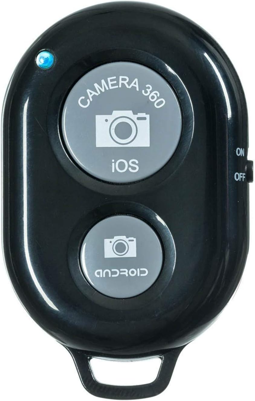 Bluetooth Wireless Remote Control Camera Photo Shutter Release Self Timer for iPhone 5 5s 5c 4s 4 Ipad 5 4 3 Ipad Air Mini Samsung Galaxy S4 S3 Note 3 2 Android and Any Smart Phone (Black)
