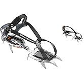 Black Diamond Contact Strap Crampons, Stainless Steel, 10-Point Ice Travel | 10-Point Crampons, Stainless Steel Build, Universal Strap Binding, Low-Profile Front Points, Best For Glacier/Winter Travel