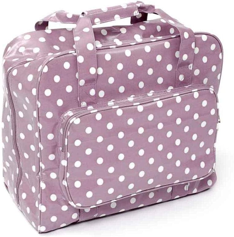 Hobby Gift MR4660Q Sewing Machine Bag: PVC: Mauve Spot, ((d/w/h): 20 x 43 x 37cm, 43 x 37 x 20cm