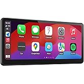 2025 Fully Laminated Screen CarpodGo T3 Pro Portable 60fps Wireless Carplay Android Auto,8.9 Inch 1920 * 720 IPS Touch Screen