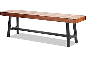 VEVOR Wood Outdoor Bench, 3-Person Garden Bench, 500 lbs Load Capacity,Weatherproof Never Rot Patio Bench for Garden, Park, Yard, Front Porch-63