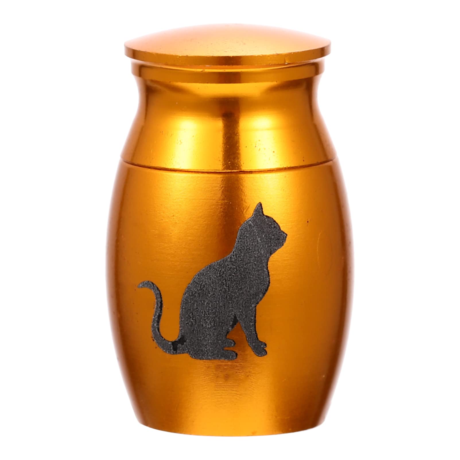 YARNOW Pet Cremation Memorial Urn Stainless Steel Dog Ashes Jar Small Cat Keepsake Urn Mini Decorative Urns for Pet Cat Dog Puppy Kitten