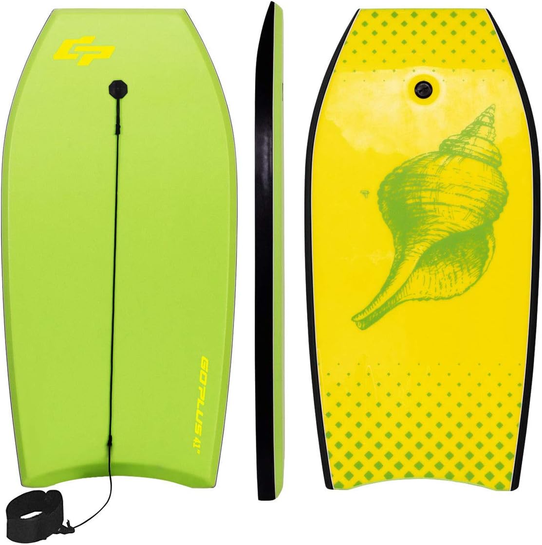 Goplus 41 inch Super Bodyboard Body Board EPS Core, IXPE Deck, HDPE Slick Bottom with Leash, Light Weight Perfect Surfing for Kids and Adults