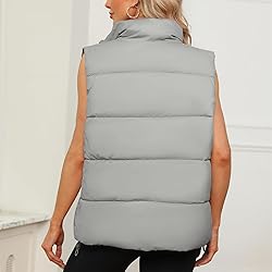 Century Star Grey Gray Puffer Vest for Women's