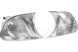 Corner Lights Turn Signal Lights for BMW 3 Series E46 Coupe 1998-2001 Left Right Clear Lens Replacement (White 63126904307 63