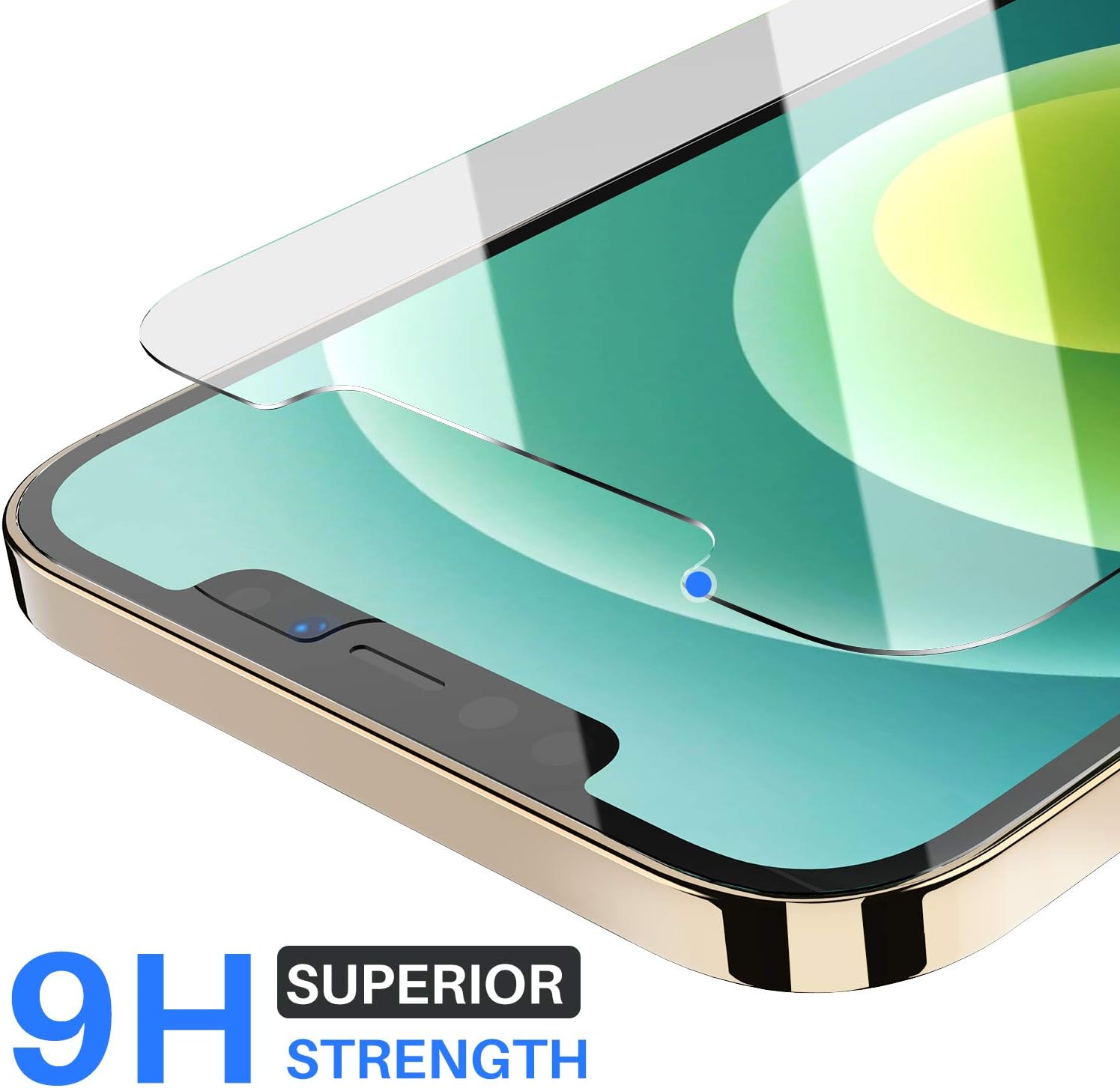 TOZO compatible for iPhone 12/iPhone 12 Pro Screen Protector [3-Pack] Premium Tempered Glass [0.26mm] 9H Hardness 2.5D Film Super Easy 6.1 inch