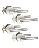 Asidrama 4 Pack Passage Brushed Nickel Door