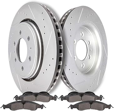 Amazon Com Cciyu Front Brake Rotors Ceramic Brake Pads Fit For 2007 2009 For Ford Expedition 2007 2009 For Lincoln Navigator Automotive