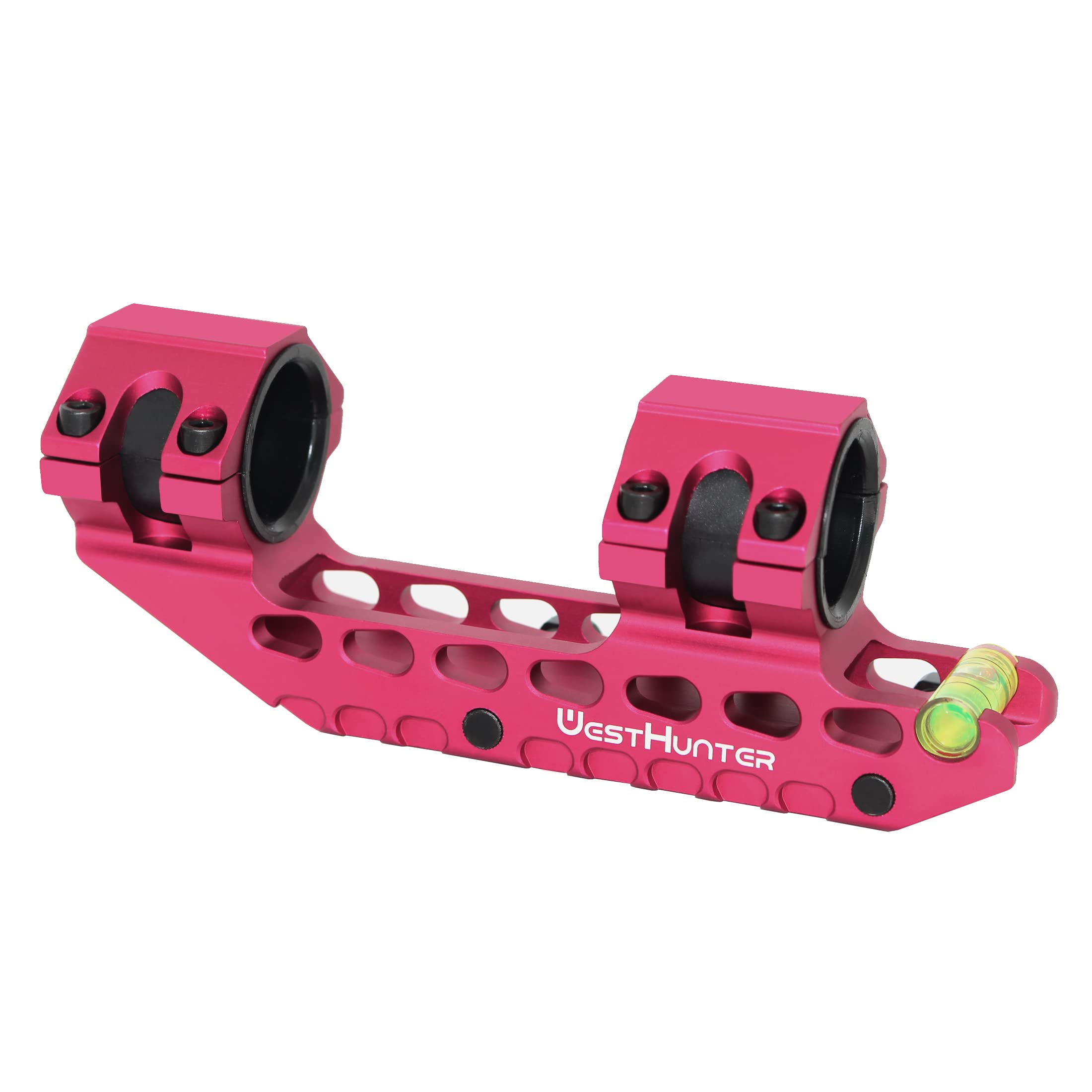 WestHunter Optics 30 mm Cantilever Picatinny Scope Mount, Precision One Piece Scope Dual Rings | Red