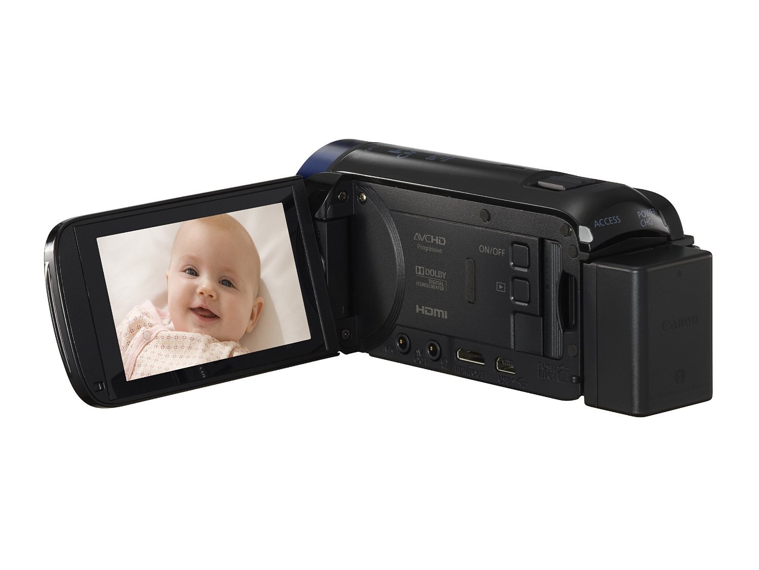 Canon VIXIA HF R600 Full HD Camcorder with 3 inch Touchscreen and 57x Advanced Zoom - Black (Renewed)
