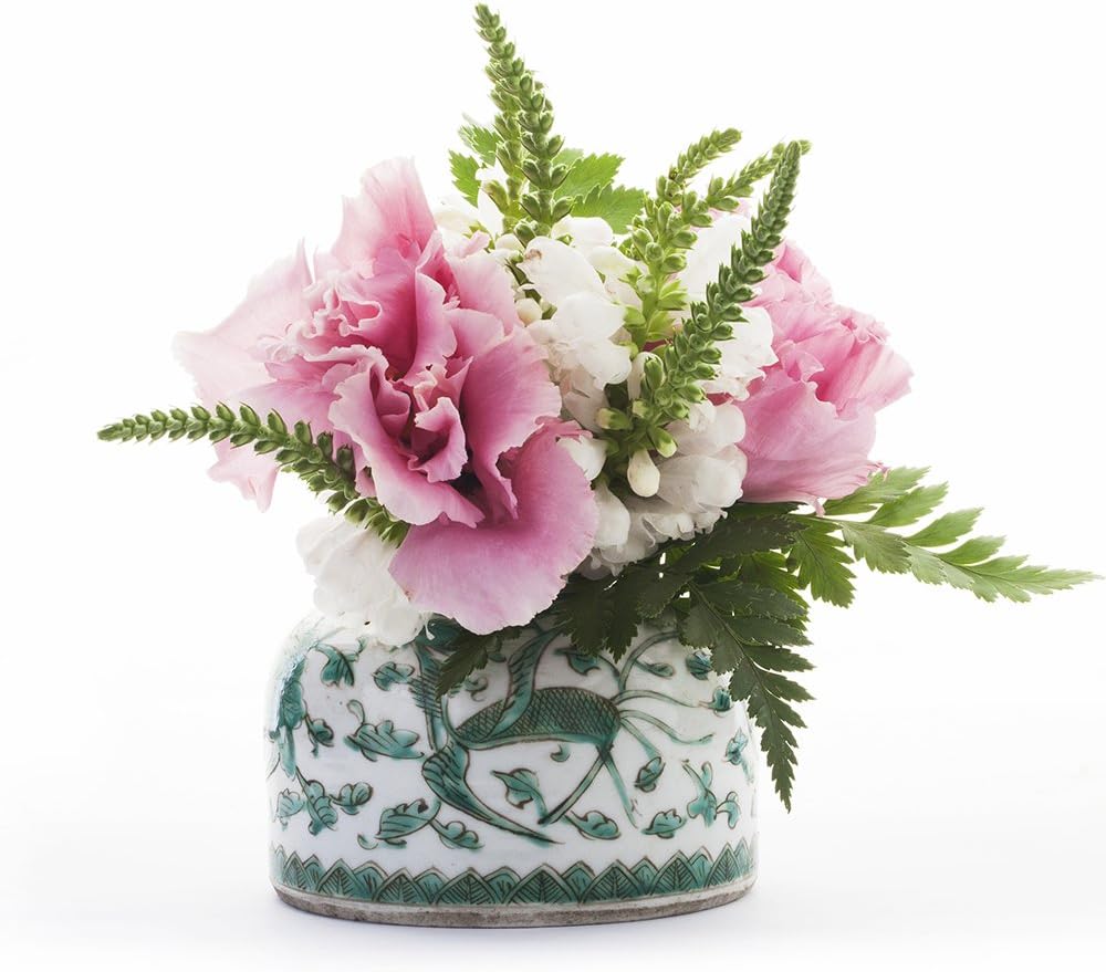 Oulaimu® Luxury Home Decor Decorative Hand Painted Porcelain White Ceramic Art Vase Flower Plant Vases Freestanding Collectable Chinese Style Qing Dynasty