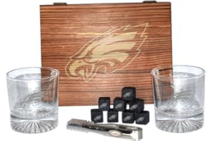 The Memory Company | Licensed NFL Giftable Team Glass Set with Cubes