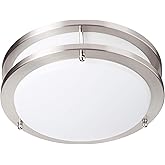 Nuvo 62/1035 Glamour LED Lighting Fixture, 10" Flush Mount, Brushed Nickel Finish