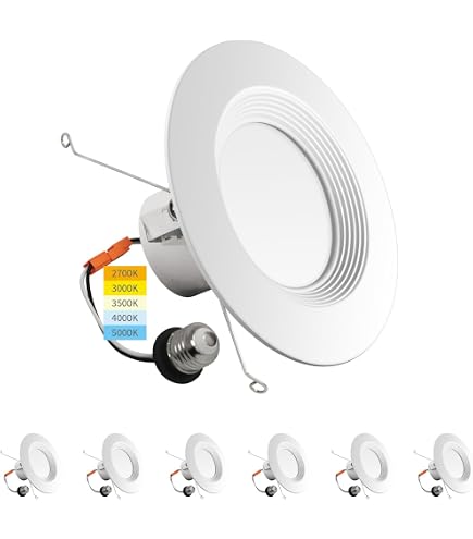 mw 4 Pack LED Recessed Lighting 6 Inch Retrofit,14W=90W,1100LM