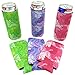 Slim Can Sleeves - Set of 6 Can Neoprene Beverage Coolers (Floral)