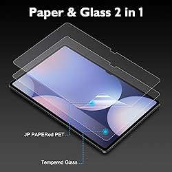 Esanik 2 Pack Like Paper Glass Screen Protector for