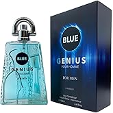 9 O'CLOCK Genius Blue Men's Cologne 3.4 Fl. Oz. Eau de Parfum Spray (IMPRESSION PERFUME)