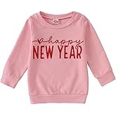 AG AGUU Happy New Year Sweatshirt for Toddler Baby Girl Boy Cute Holiday Shirts Crew Neck Tops Long Sleeve Winter Clothes