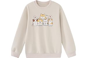 RAISEVERN Girl's Graphic Crew Neck Sweatshirt Long Sleeve Pullover Tops T Shirt