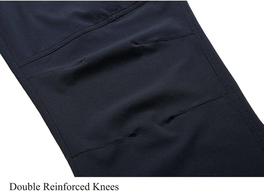 TBMPOY Men's Outdoor Quick-Dry Lightweight Waterproof Hiking Mountain Pants with Belt : Clothing