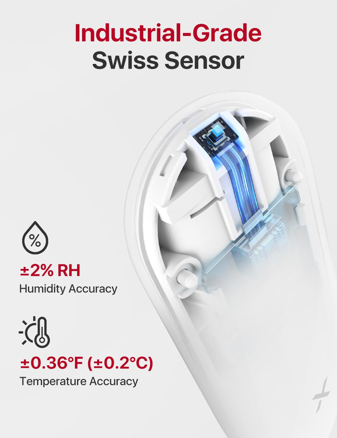 X-Sense Wi-Fi Hygrometer Indoor Humidity, Smart Thermometer with Remote Monitoring & App Control, an Accessory for STH54 Thermo-Hygrometer Kit, Model STH51