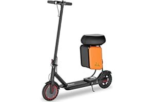 RIUIIO Electric Scooter with Seat for Adults - 19MPH & 15/21-Mile Range, 350W Motor, 8.5" Solid Tires with App Control & Dual Brake System - UL2272 Certified Folding Commuter E-Scooter for Adults
