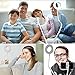 MeeQee Cell Phone Holder with Selfie Ring Light for Live Stream, Dimmable 3 Light Mode with Flexible Arms Phone Clip Holder Lazy Bracket Desk Lamp for Makeup, Youtube, Bedroom, Office, Kitchen - White