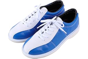 ZHENSI Bowling Shoes Mens Womens Lightweight Leather Anti-Slip Buffer for Kids Aldult