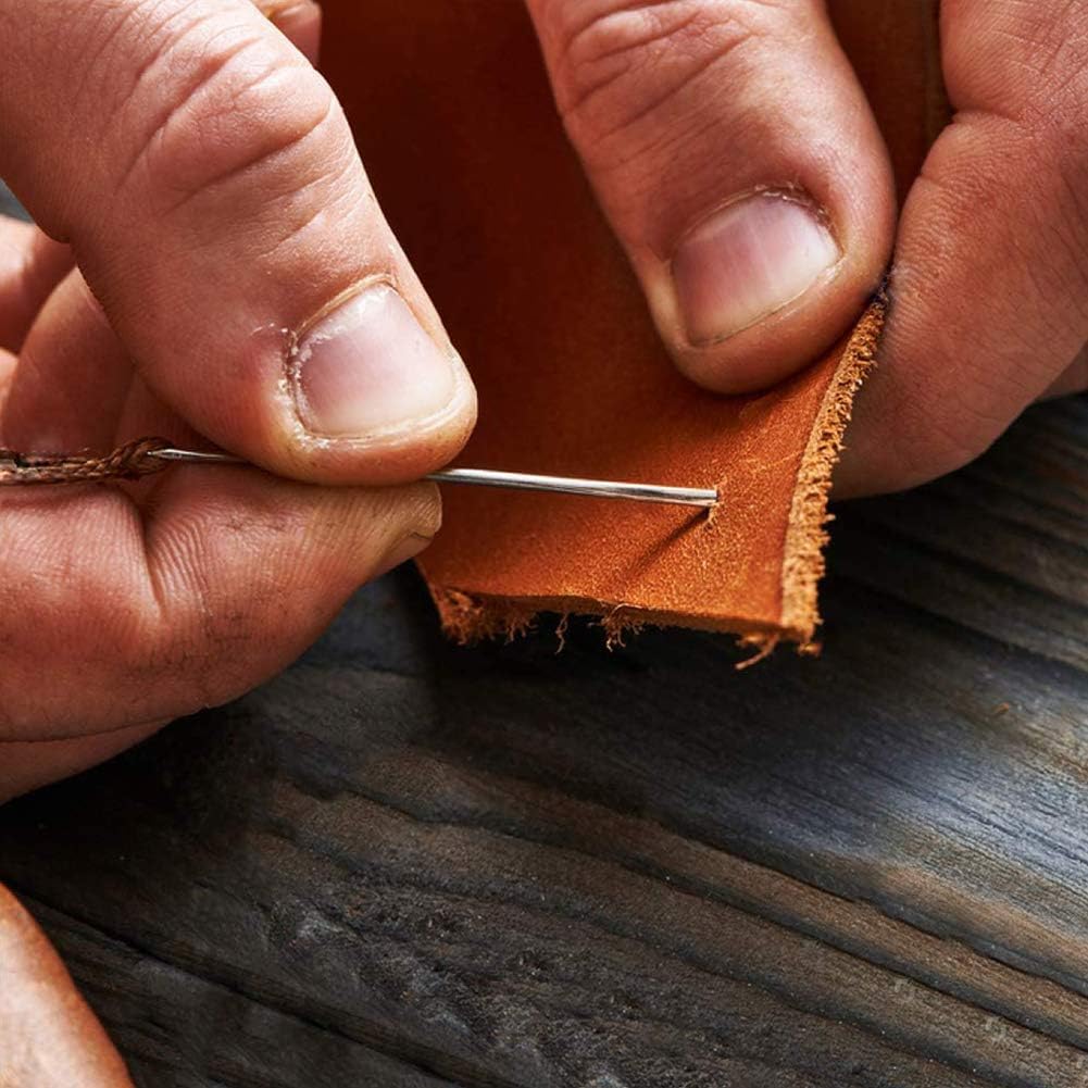 23 Pcs Sewing Needles Set, 18 Pcs Leather Needles Including Triangle