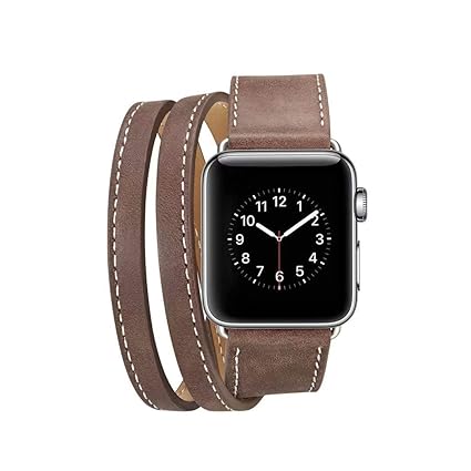 Amazon Co Jp Apple Watch 42mm 腕時計用ベルト バンド 牛革 交換用