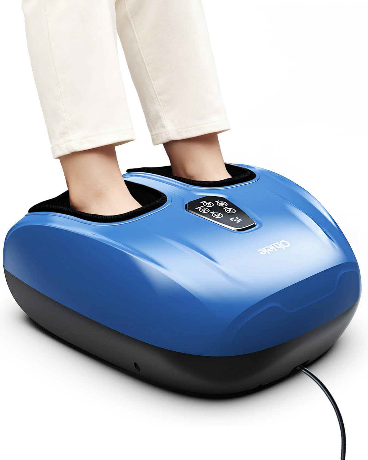 Photo 1 of Ohiele Shiatsu Foot Massager with Heat and Compression, Deep Kneading Foot Massage for Plantar Fasciitis Relief, Remote Control, Multi Massage Modes, Auto Shut-Off Timer(Light Blue,Corded)