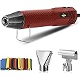 Mini Heat Gun 350W, 2-Temp Settings 392°F & 662°F,Fast Heat Hot Air Gun Tool with 2 Reflector Nozzle and and 6.56Ft Long Cable for Crafting, Vinyl Wrap and Shrink Tubing
