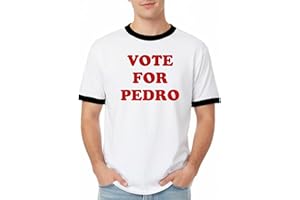 DIRTYRAGZ Men's Vote for Pedro T-Shirt, Napoleon Dynamite Costume Graphic Tee Shirt from