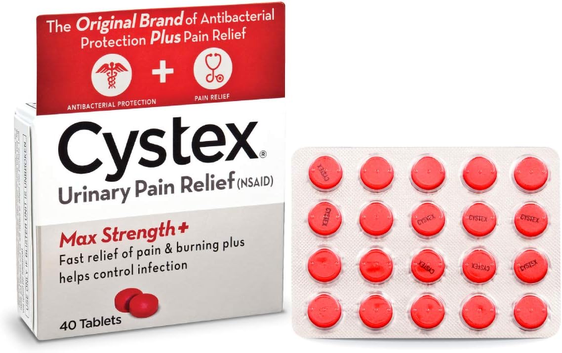 Cystex Urinary Pain Relief Tablets | Fast UTI Treatment | Controls Frequent Urination | Keeps Urinary Tract Infection from Worsening | 40 Tablets | Pack of 1: Health & Personal Care