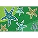 Cool Starfish Stream Shades of Green Washable 21 X 33 Area Accent Jellybean Rug