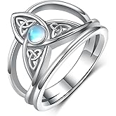 Celtic Knot Rings for Women 925 Sterling Silver Celtic Ring Good Luck Irish Jewelry Gifts for Women
