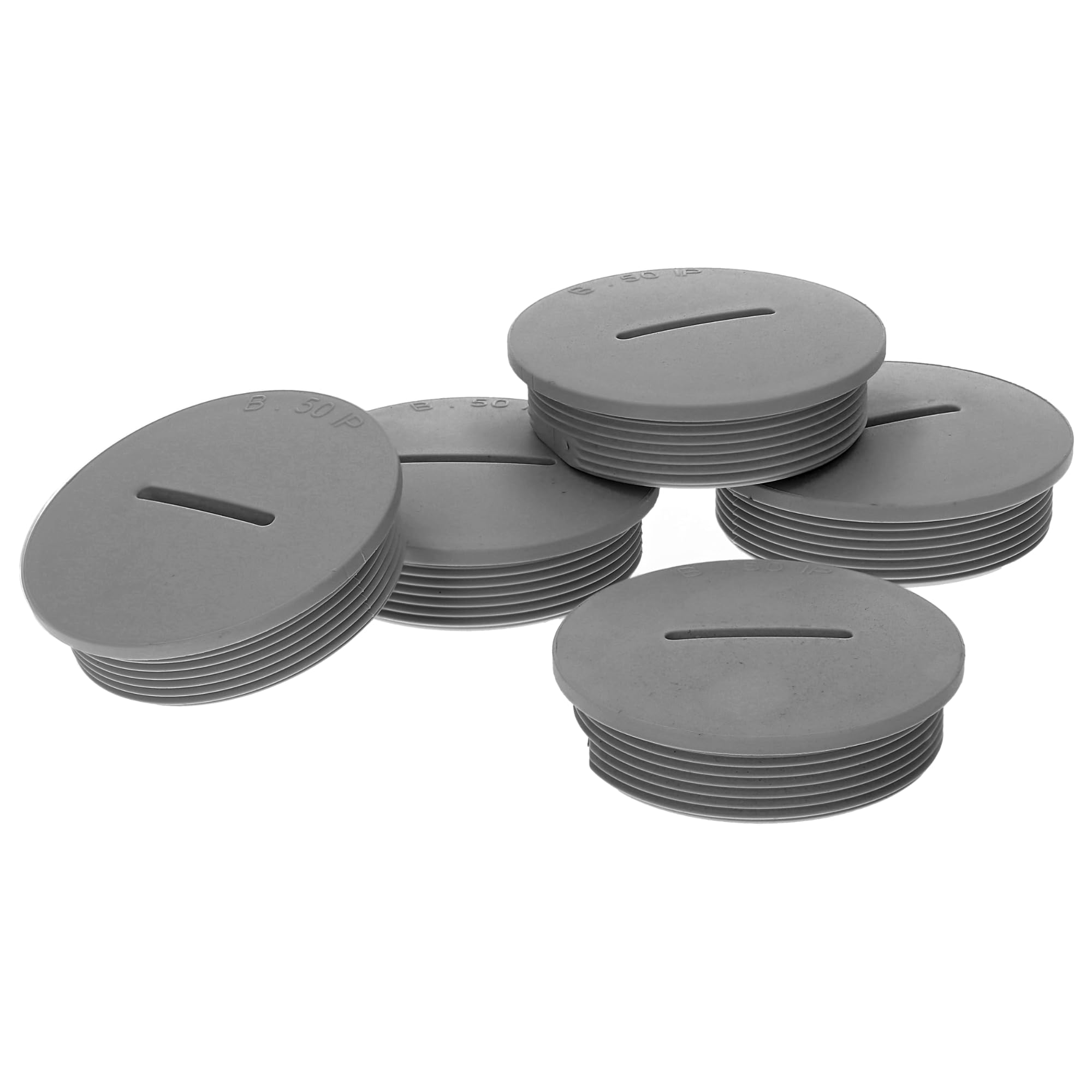 Pack of 5 Kalitec G4520200 M20 Blanking Plugs Plastic Round Grey I 26 mm Diameter I M20 Blanking Plug Set I Dust and Waterproof I IP65