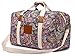 Malirona Canvas Weekender Bag Travel Duffel Bag for Weekend Overnight Trip (Purple Flower)